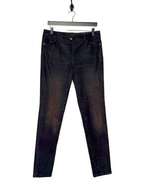 Chanel Pre-FW17 Paris-Cosmopolite Washed Blue Velvet Slim Trousers